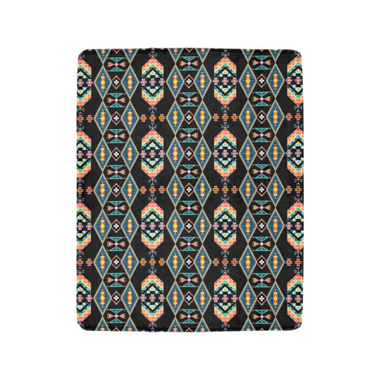 Travois Tipi Black Ultra-Soft Micro Fleece Blanket 40"x50"