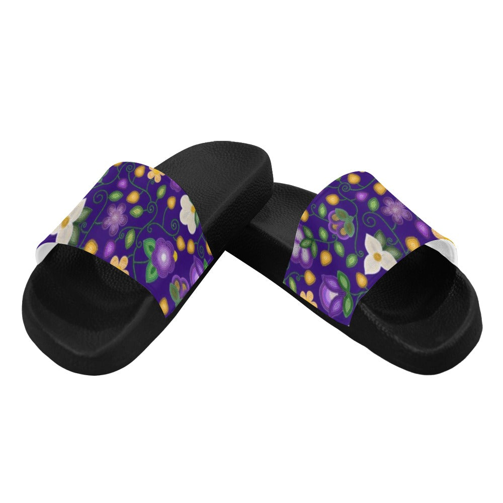 Midnight Moss Bloom Aubergine Women's Slide Sandals