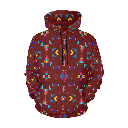 Enemy Territory Dark Maroon Hoodie for Women
