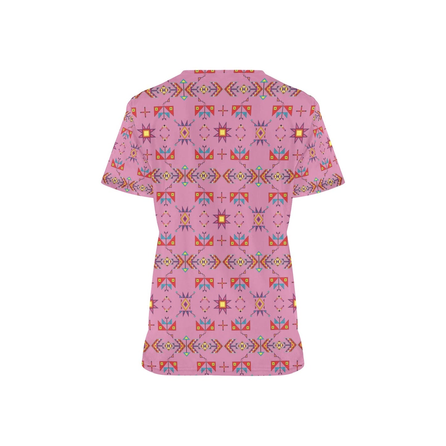 Scattered Generations Pink Scrub Top