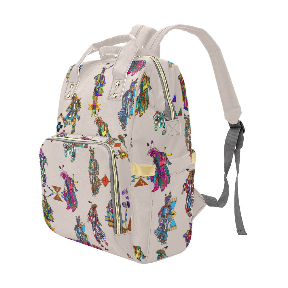 Men's Grass Dancers Muslin Multi-Function Diaper Backpack