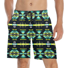 Load image into Gallery viewer, River Trail Men&#39;s Mid-Length Beach Shorts
