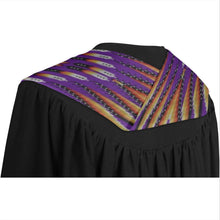 Load image into Gallery viewer, Fire Feather Purple Graduation Stole
