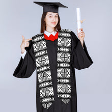 Load image into Gallery viewer, Black Rose Blizzard Graduation Stole
