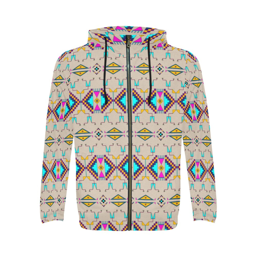 Rite of Passage Sand Men's Zipper Hoodie