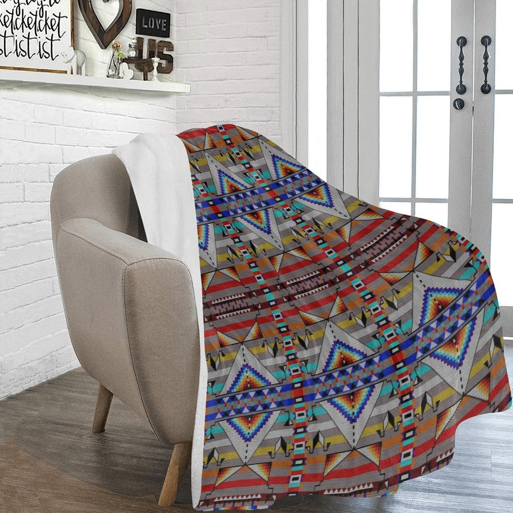 Medicine Blessing Grey X-Large Micro Fleece Blanket
