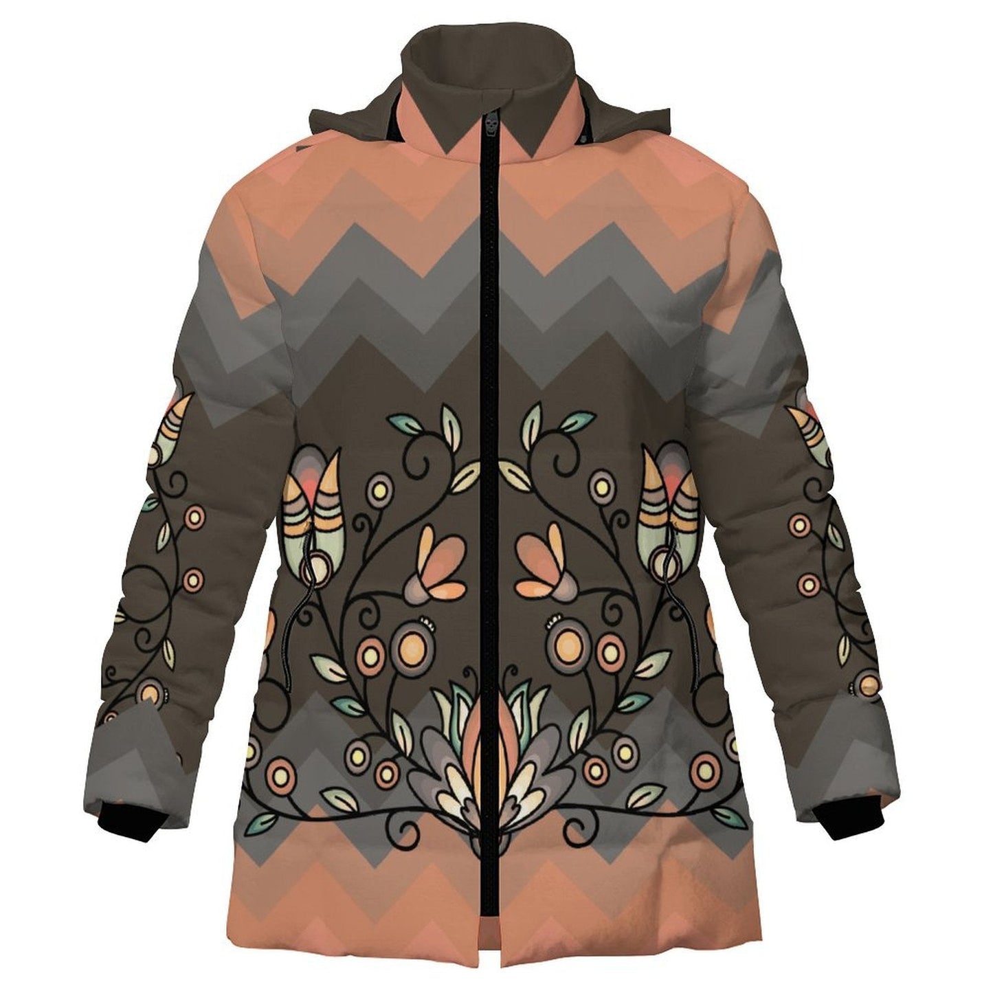 Roots and Rising Earthy Women's Hooded Puffer Coat