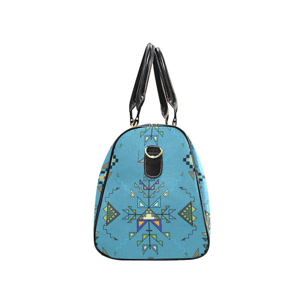Bear Shield Blue Large Travel Bag