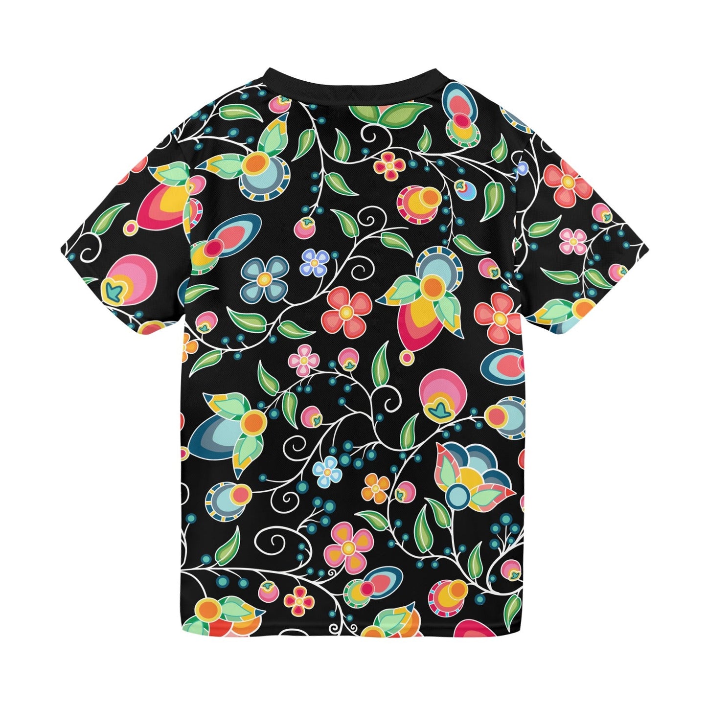 Floral Bounty Black T-shirt for Men