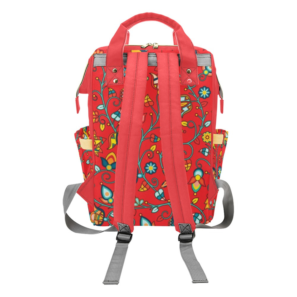 Thorny Path Red Multi-Function Diaper Backpack