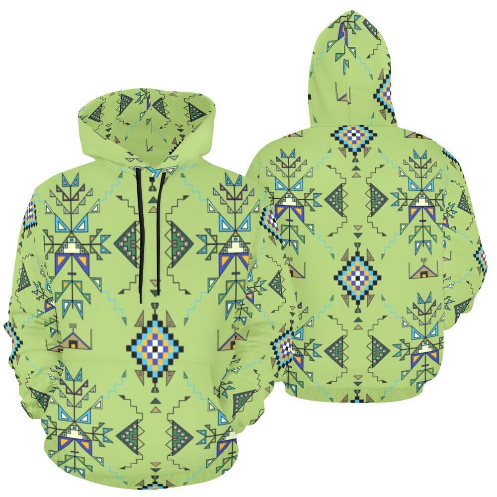 Bear Shield Green Hoodie for Men
