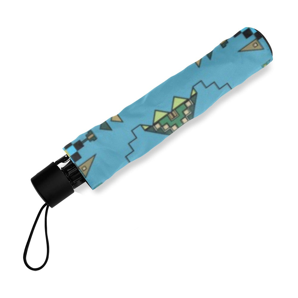 Bear Shield Blue Foldable Umbrella
