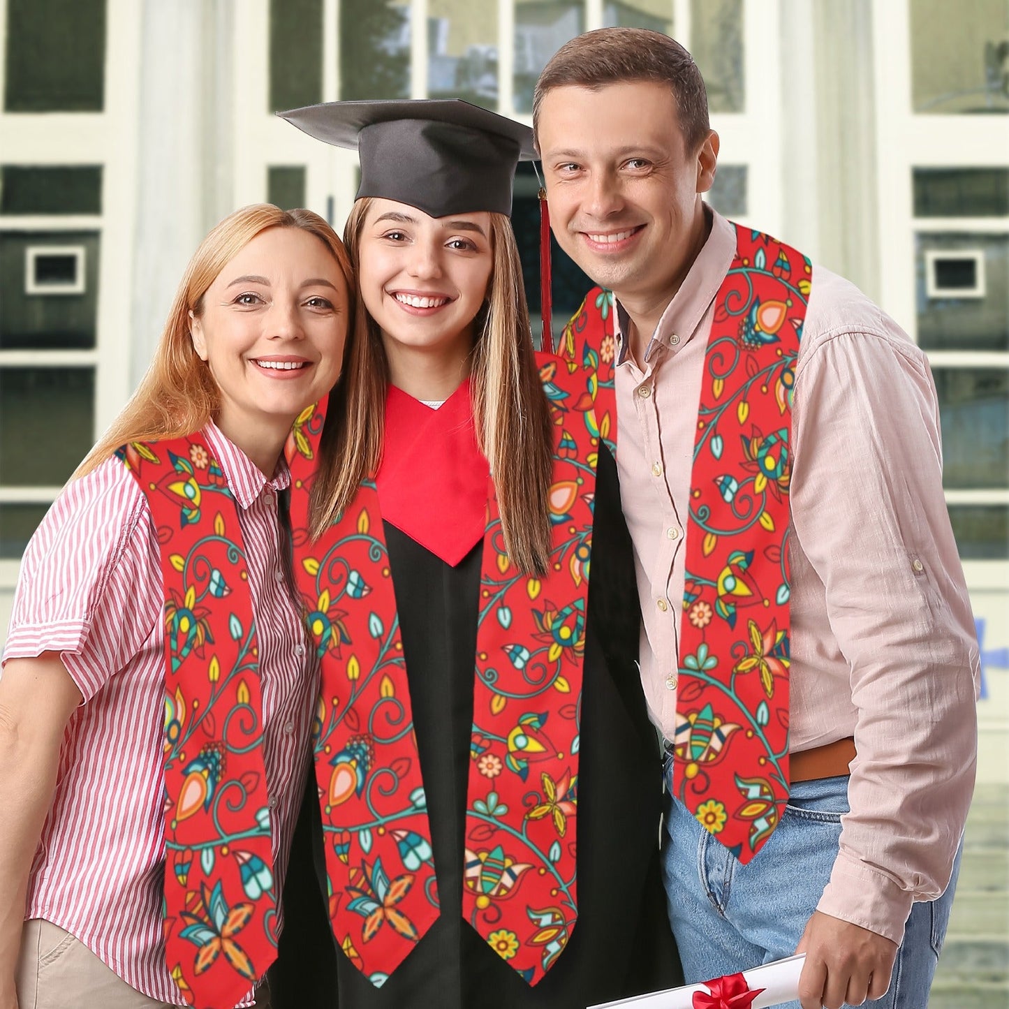 Thorny Path Red Graduation Stole