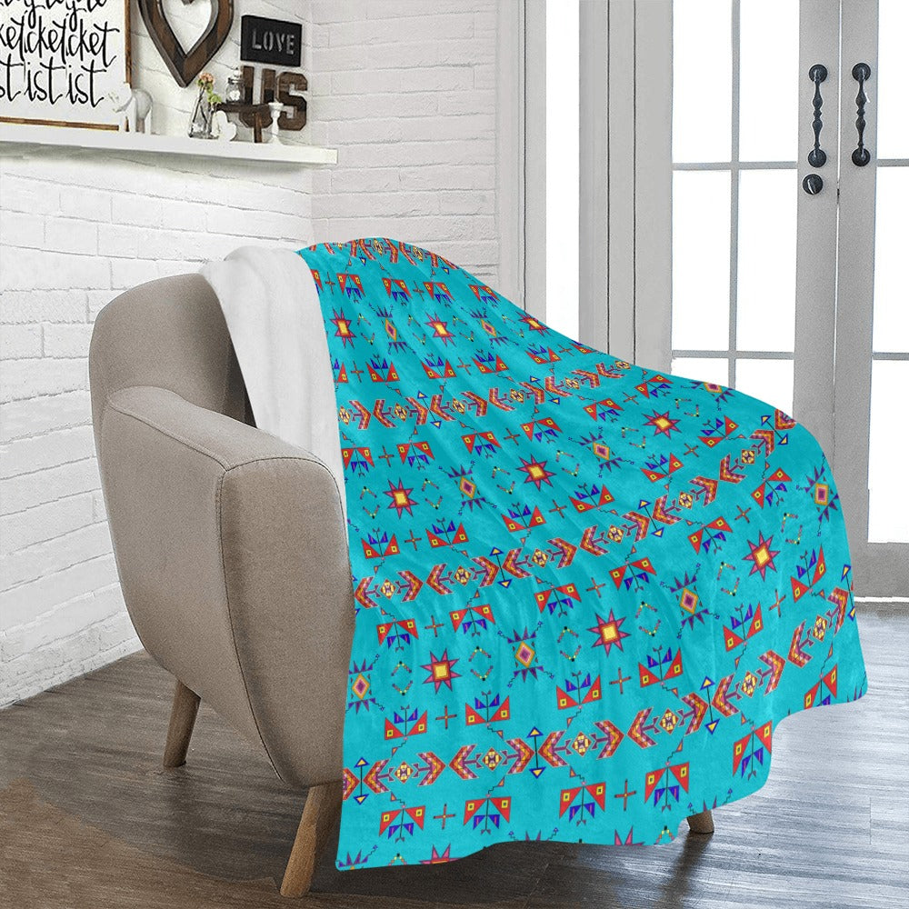 Scattered Generations Turquoise Ultra-Soft Micro Fleece Blanket 50"x60"
