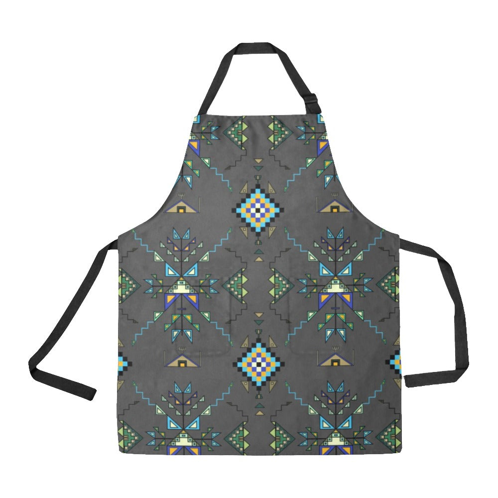 Bear Shield Gray Apron