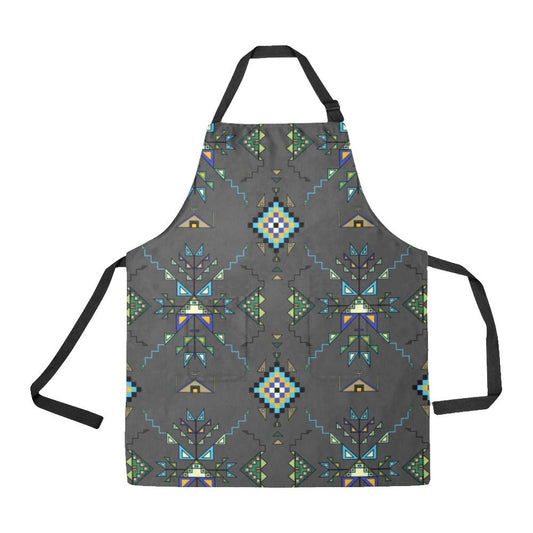 Bear Shield Gray Apron