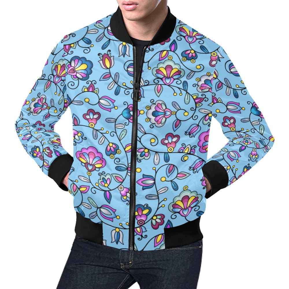 Autumn Bundle Blessing Blue Bomber Jacket for Men