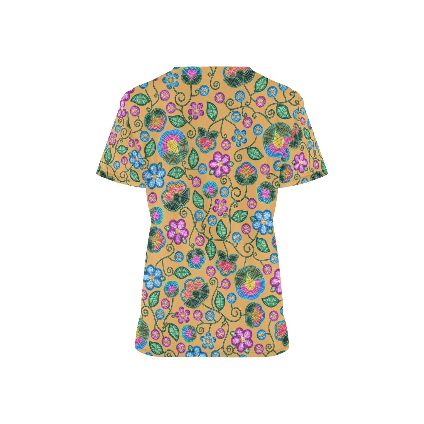 Turquoise Sunbeam Yellow Scrub Top