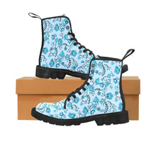 Load image into Gallery viewer, Blue Floral Amour Boots for Men
