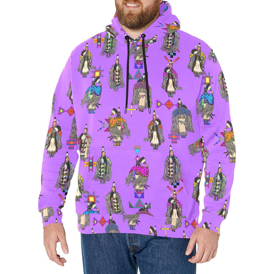 Women's Tradish Dancers Purple Men's Long Sleeve Fleece Hoodie