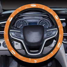 Load image into Gallery viewer, Ledger Dabbles Orange Steering Wheel Cover with Elastic Edge
