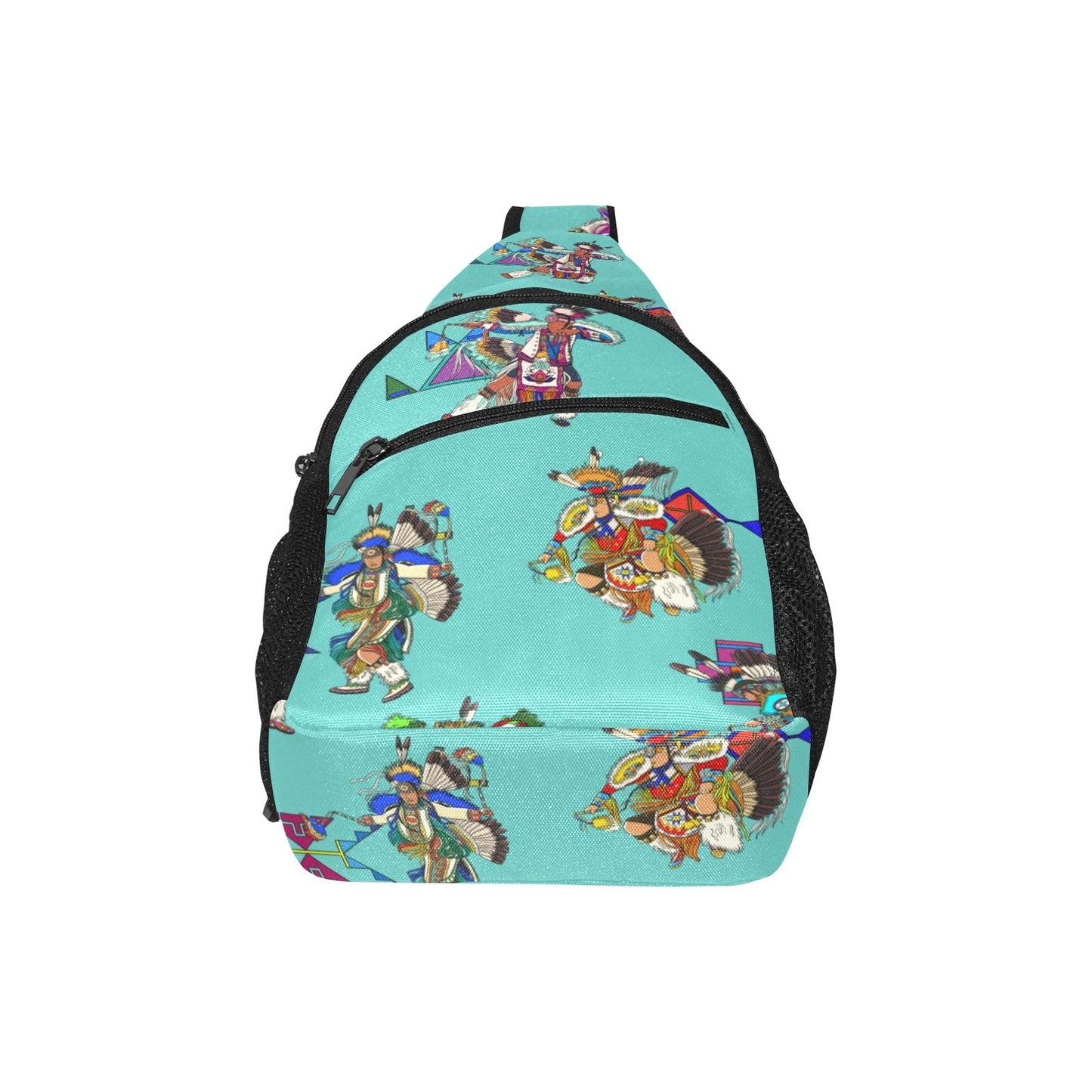 Men's Fancy Dancers Eggshell Blue Chest Bag