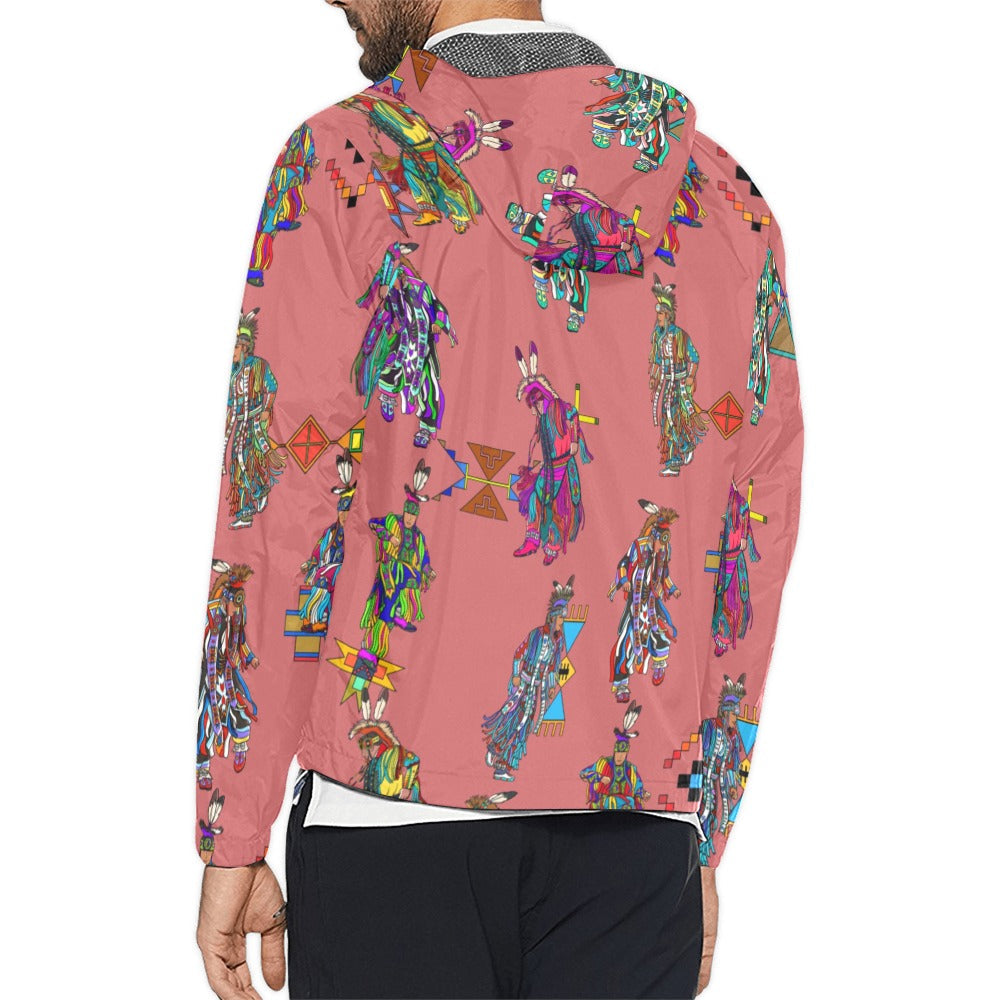 Men's Grass Dancers Terra Cotta Men's Windbreaker