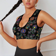 Load image into Gallery viewer, Cosmic Whisper Black Yoga Top
