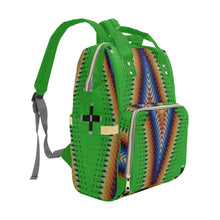 Load image into Gallery viewer, Diamond in the Bluff Lime Multi-Function Diaper Backpack/Diaper Bag
