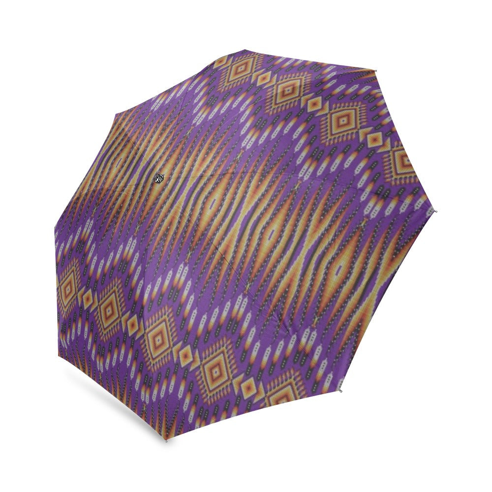 Fire Feather Purple Foldable Umbrella