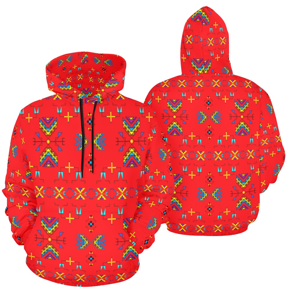 Rainy Chief Rainbow Red Hoodie for Men