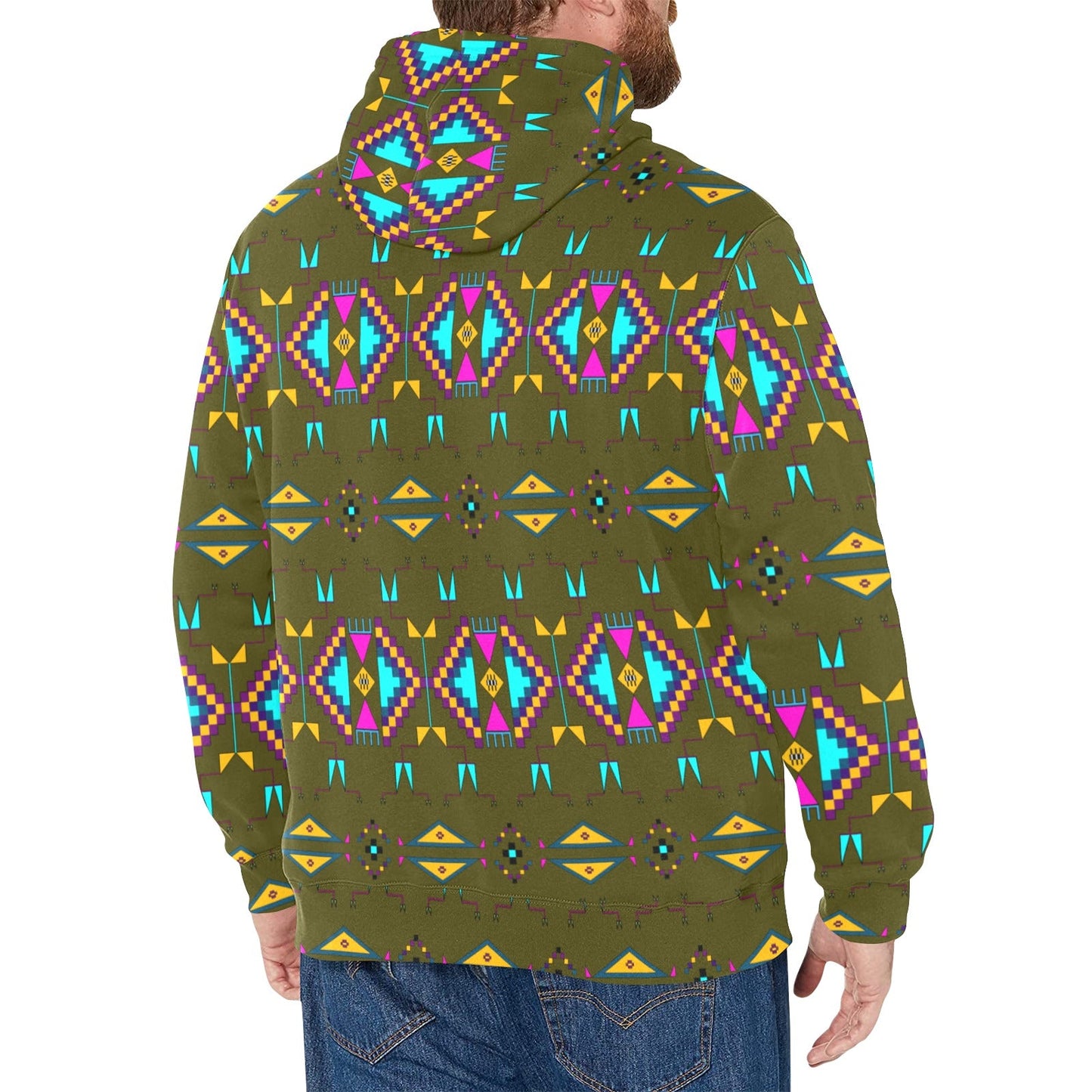 Rite of Passage Olive Men's Long Sleeve Fleece Hoodie