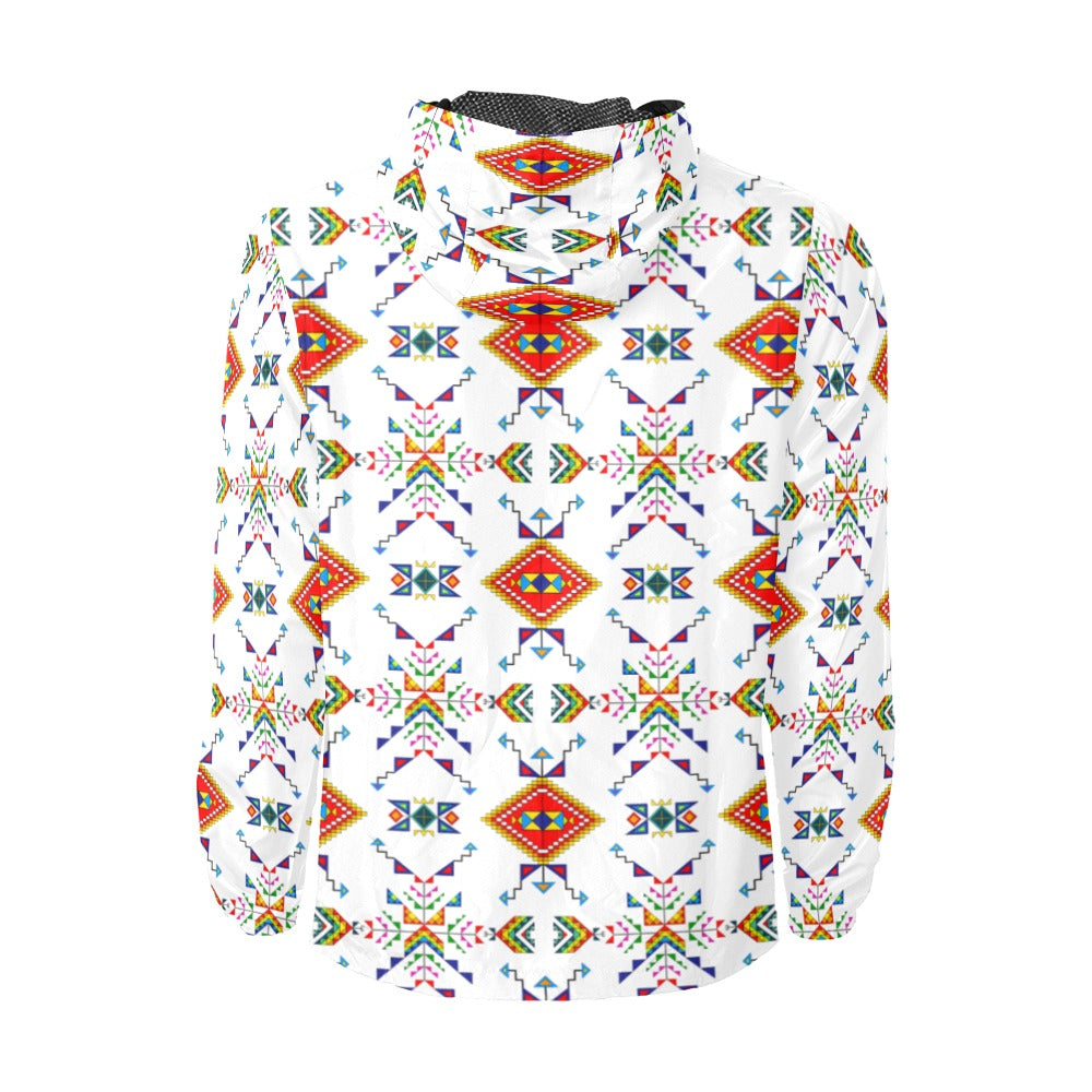 Buffalo Jump White Men's Windbreaker