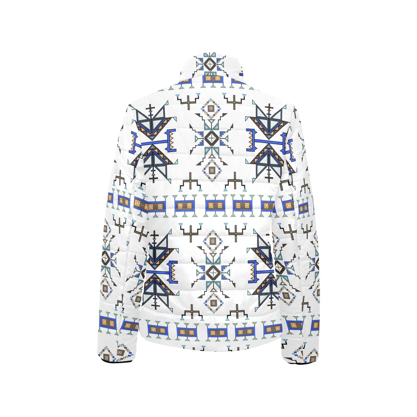 Eagle Strike White Women's Stand Collar Padded Jacket