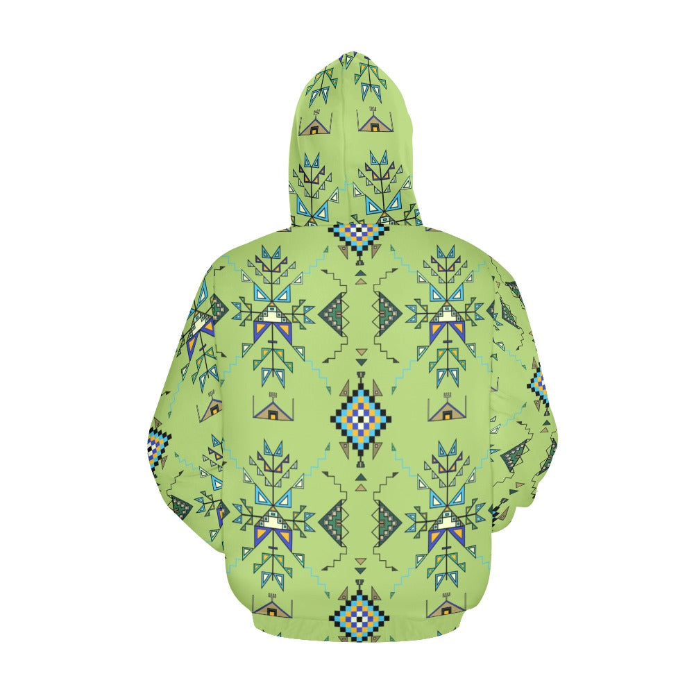 Bear Shield Green Hoodie for Men