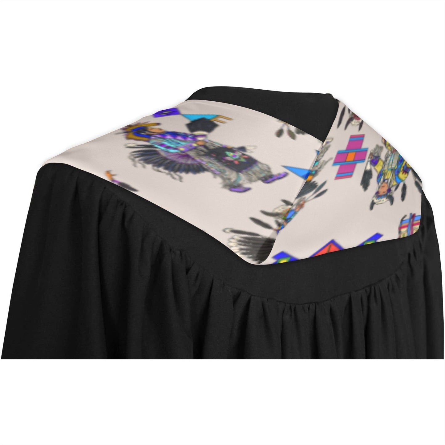 Men's Tradish Dancers Muslin White Graduation Stole