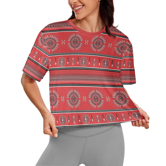 Evening Feather Crop Top