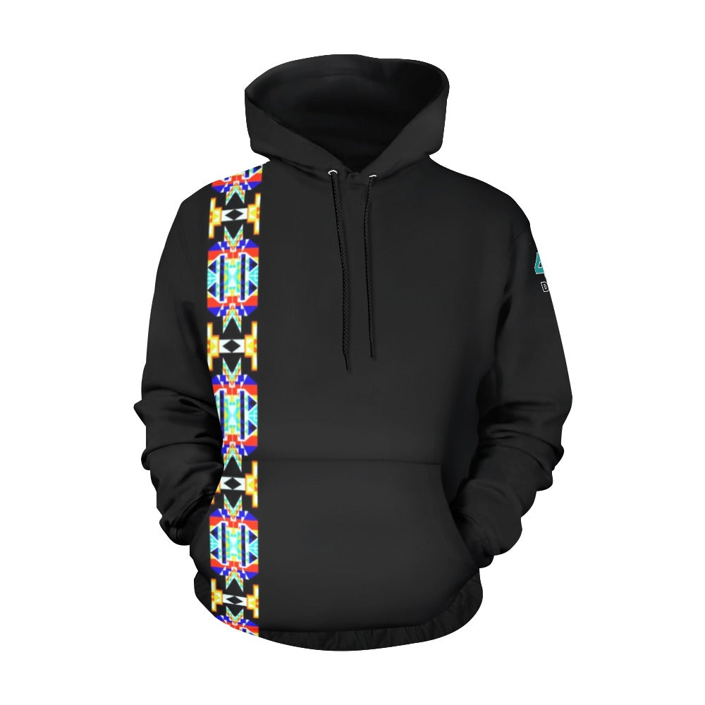 Black Blanket Strip II Hoodie for Men