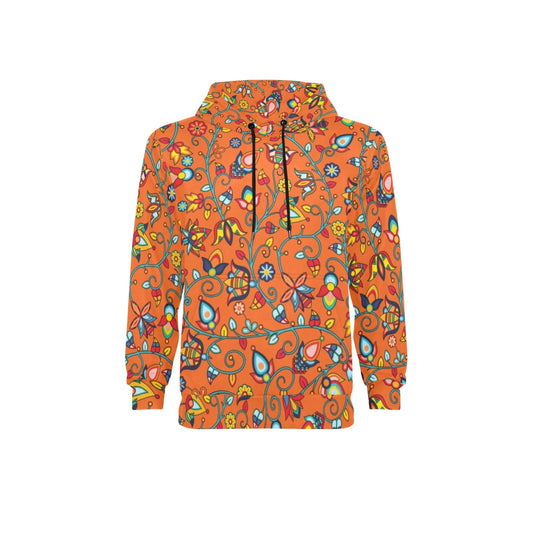 Thorny Path Orange Fleece Hoodie