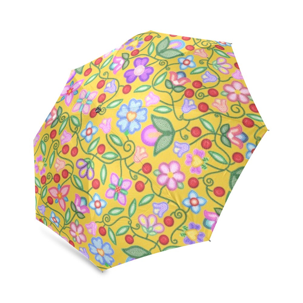 Petal Harmony Ochre Foldable Umbrella
