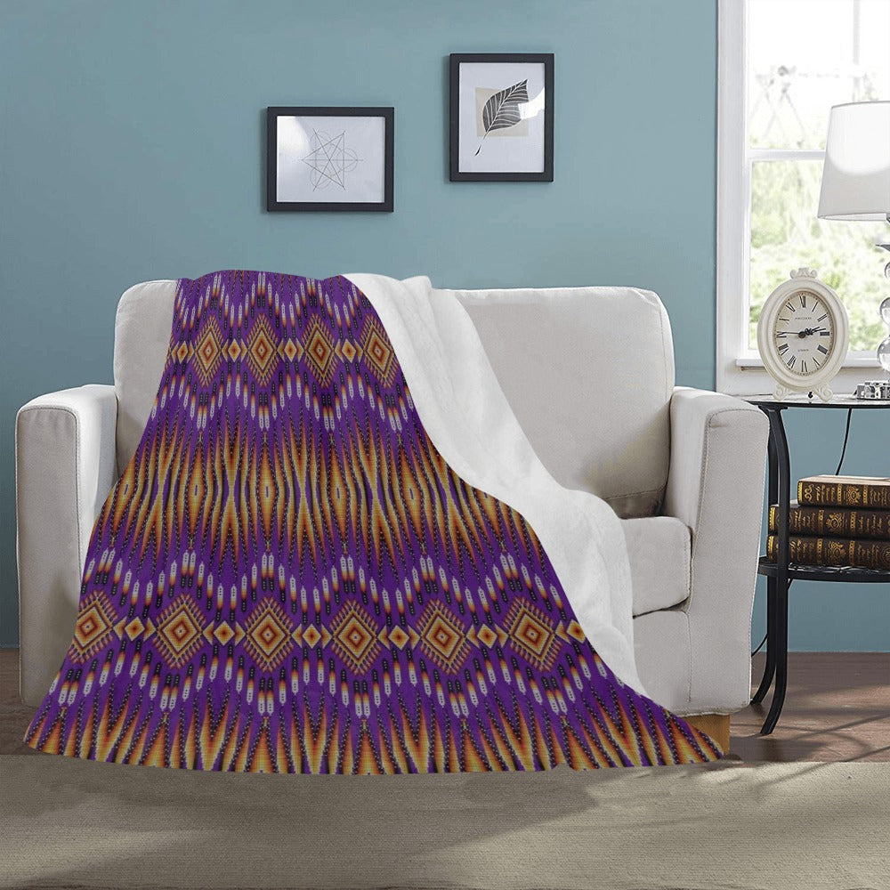 Fire Feather Purple Ultra-Soft Micro Fleece Blanket 50"x60"