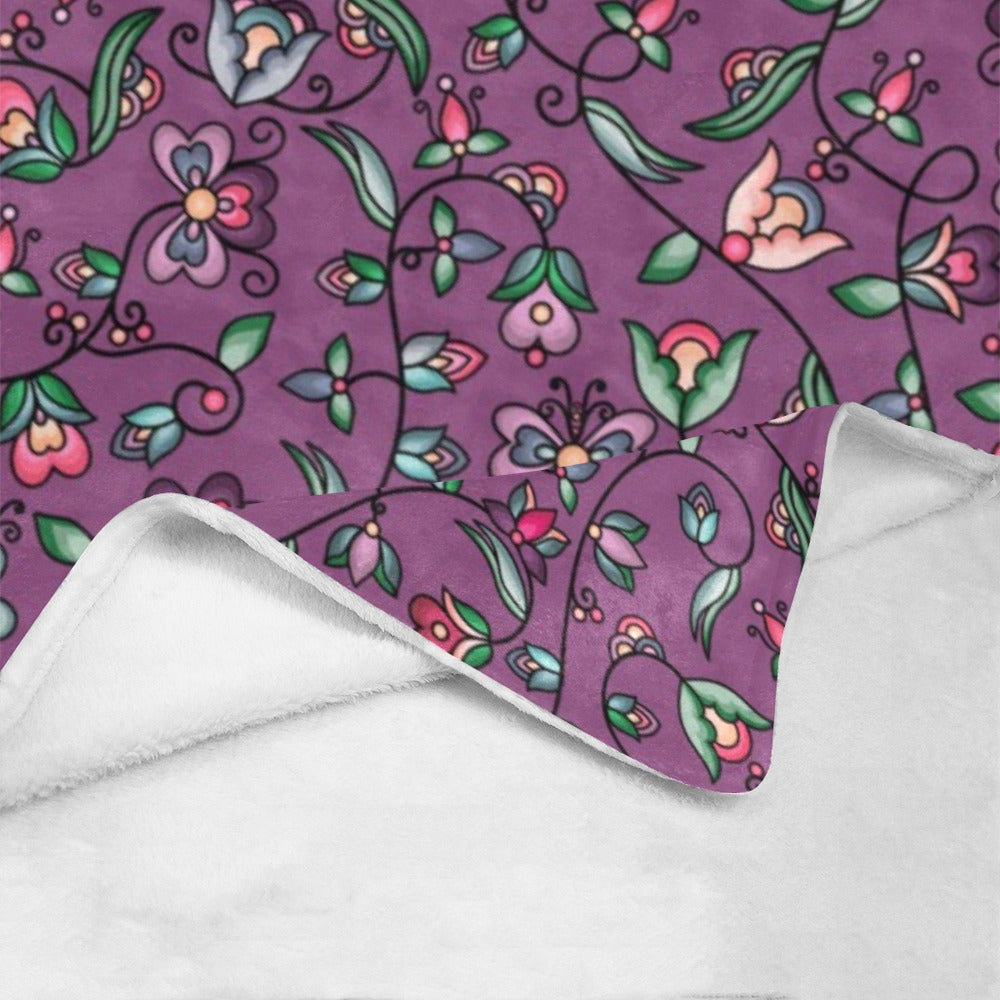 Amber Evening Garland Purple X-Large Micro Fleece Blanket