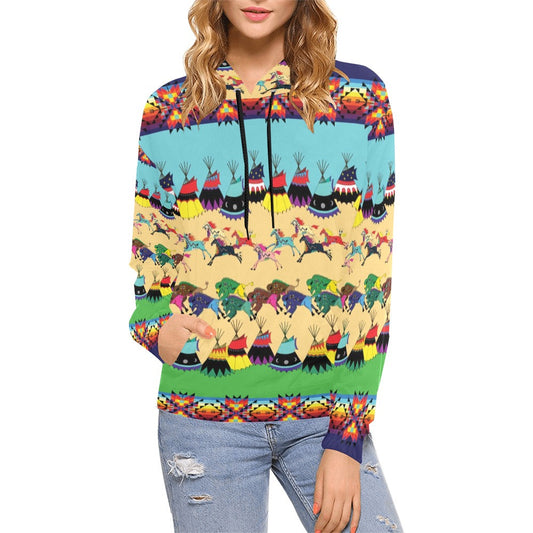 Horses and Buffalo Hoodie for Women
