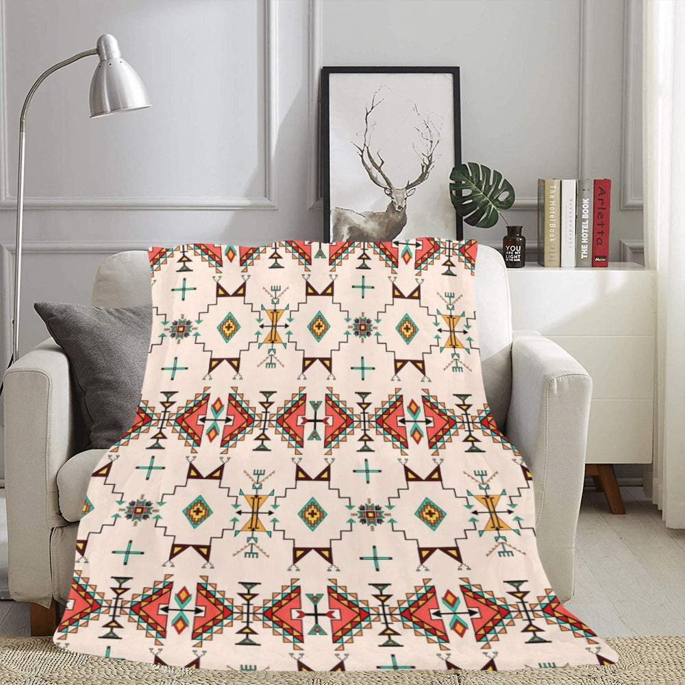 Thunder Flight Cream X-Large Micro Fleece Blanket