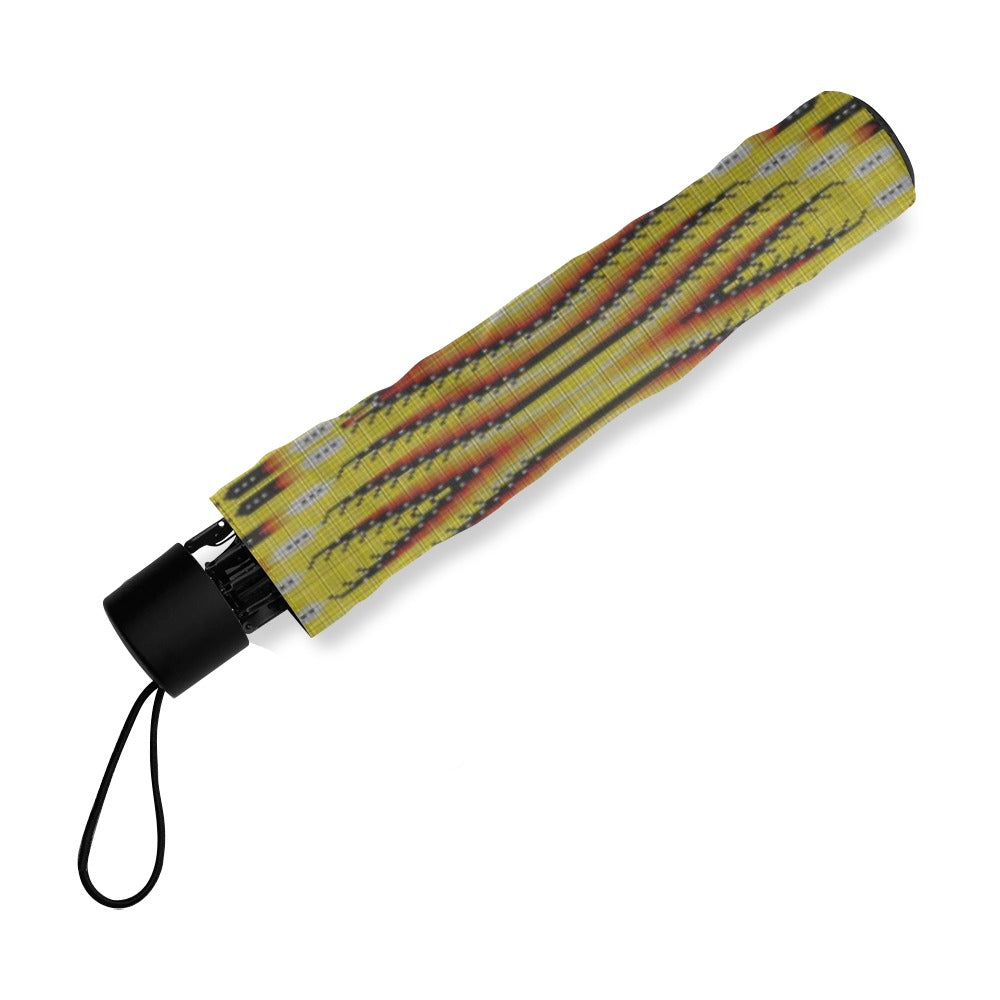 Fire Feather Yellow Foldable Umbrella