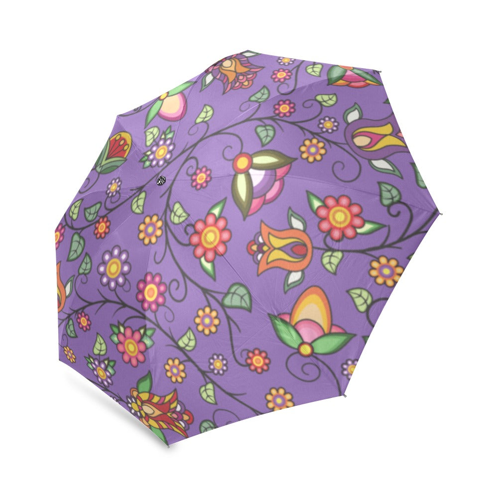 Heartbeat Petals Purple Foldable Umbrella
