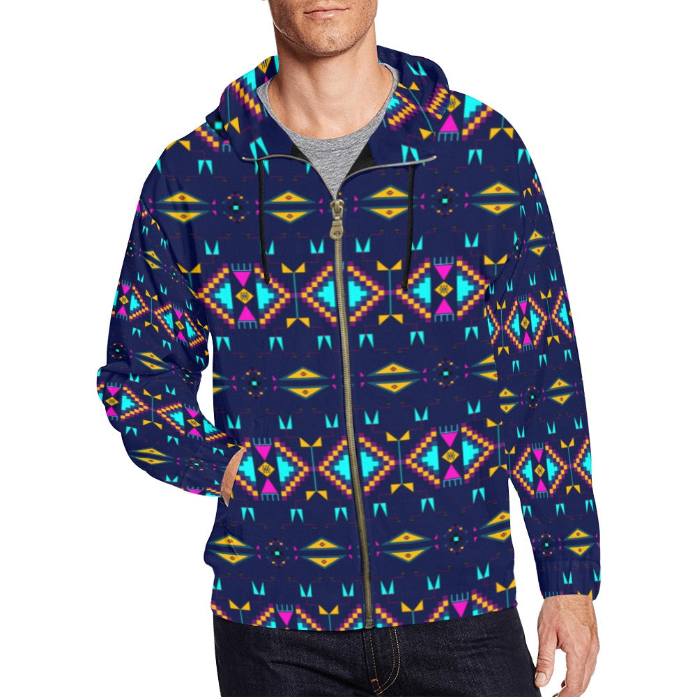 Rite of Passage Prairie Night Men's Zipper Hoodie