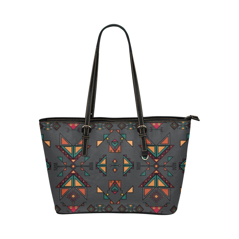 Arrow dawn Gray Leather Tote