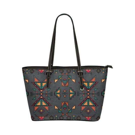 Arrow Dawn Gray Leather Tote