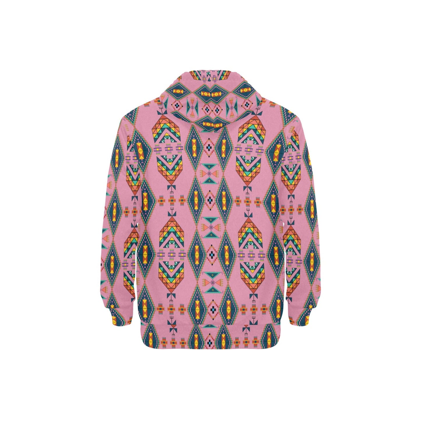 Travois Tipi Dusky Sunset Men's Long Sleeve Fleece Hoodie